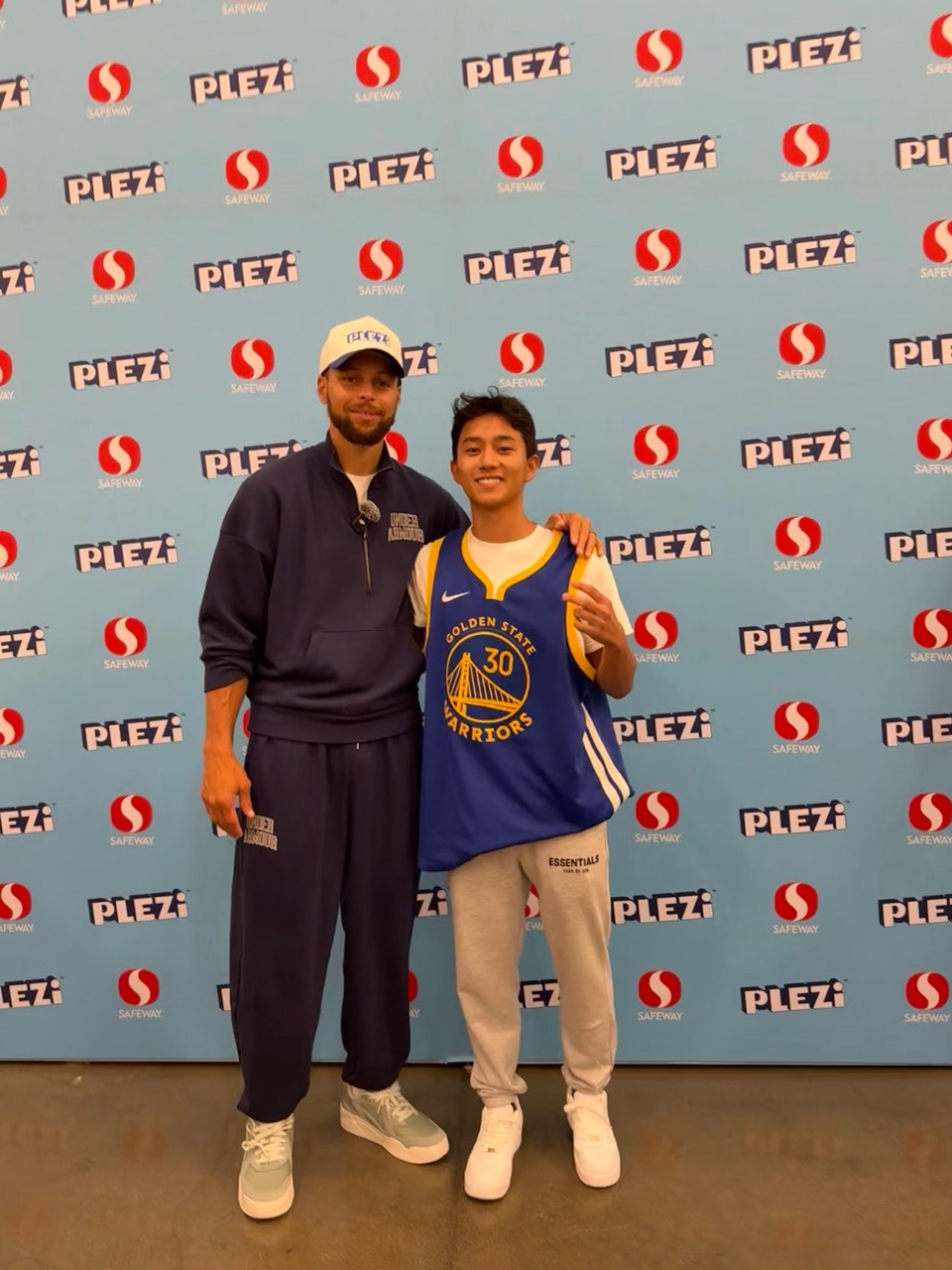 Vince meeting Stephen Curry