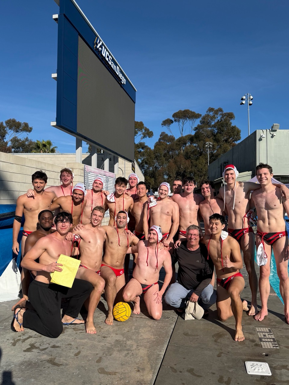 Vince with his Cornell water polo teammates